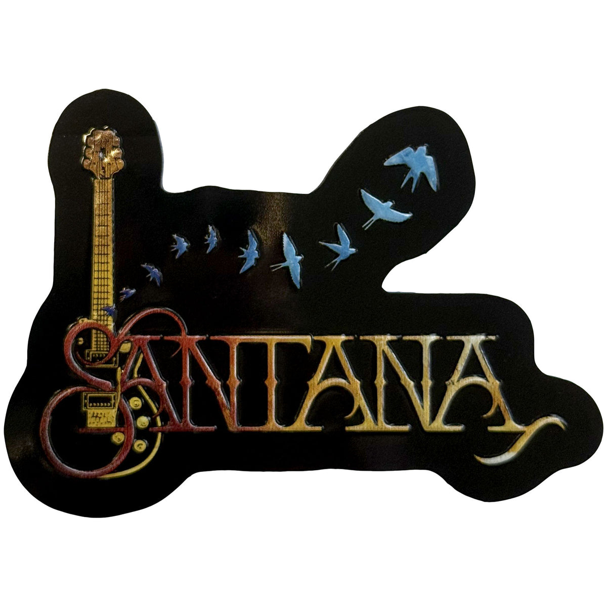 Santana Fridge Magnet: Guitar & Birds