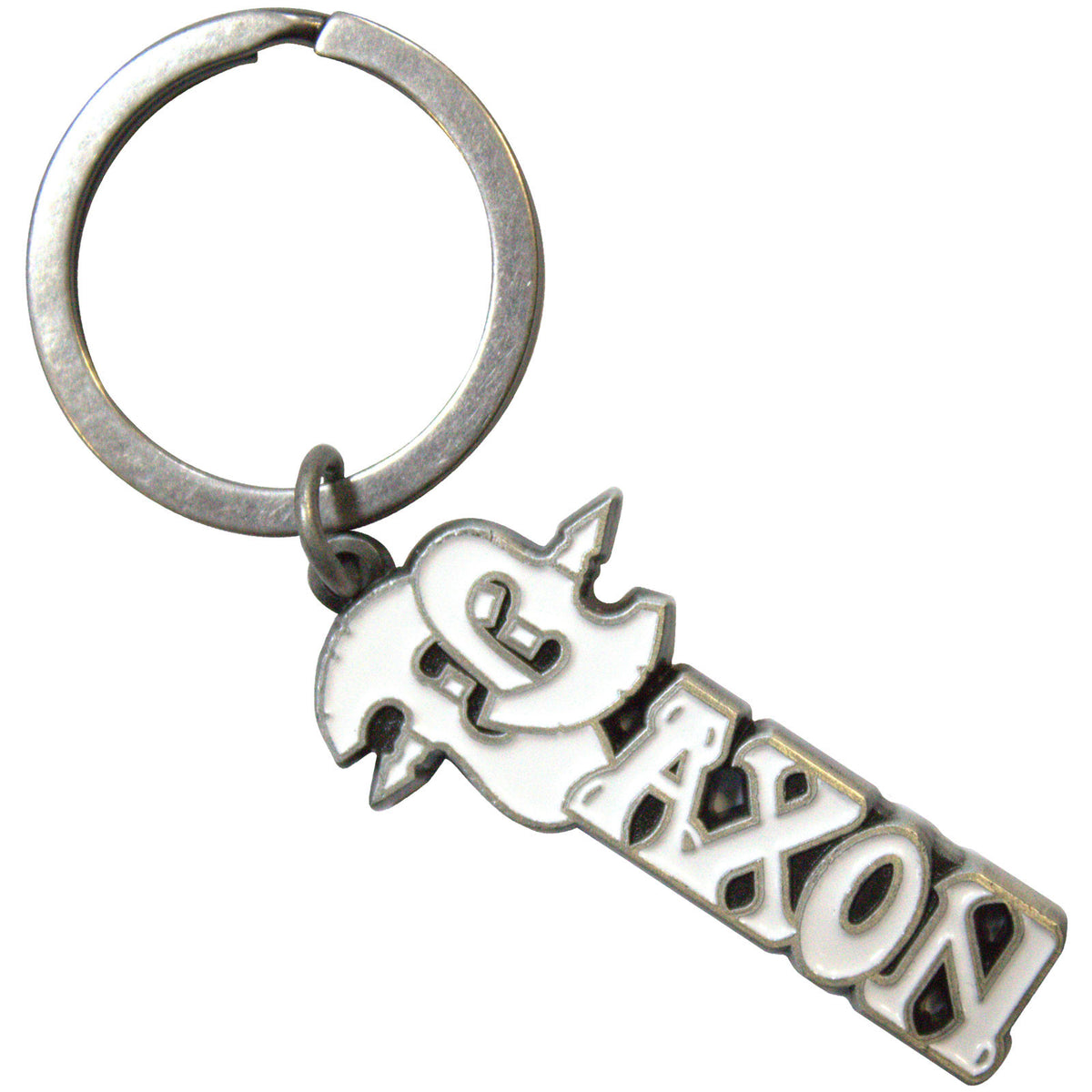 Saxon Keychain: White Logo