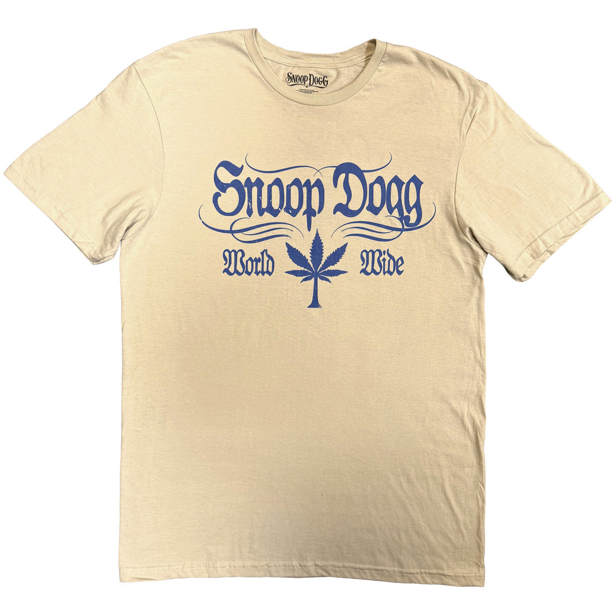 Snoop Dogg Unisex T-Shirt: World Wide (Sand)