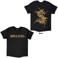 Sepultura Unisex T-Shirt: Discography (Black) (Back Print)