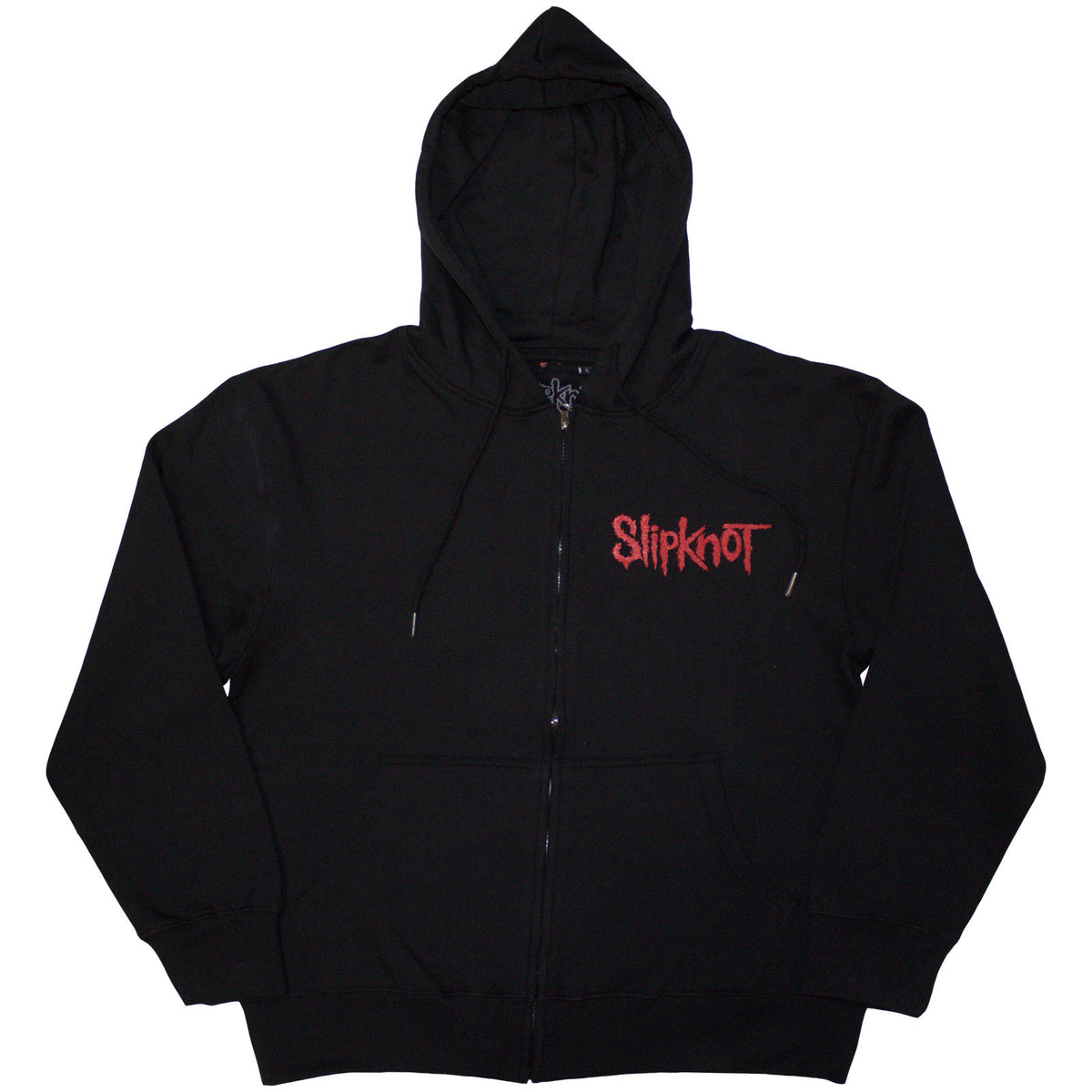 Slipknot Unisex Zipped Hoodie: Skull Teeth (Black) (Back Print)
