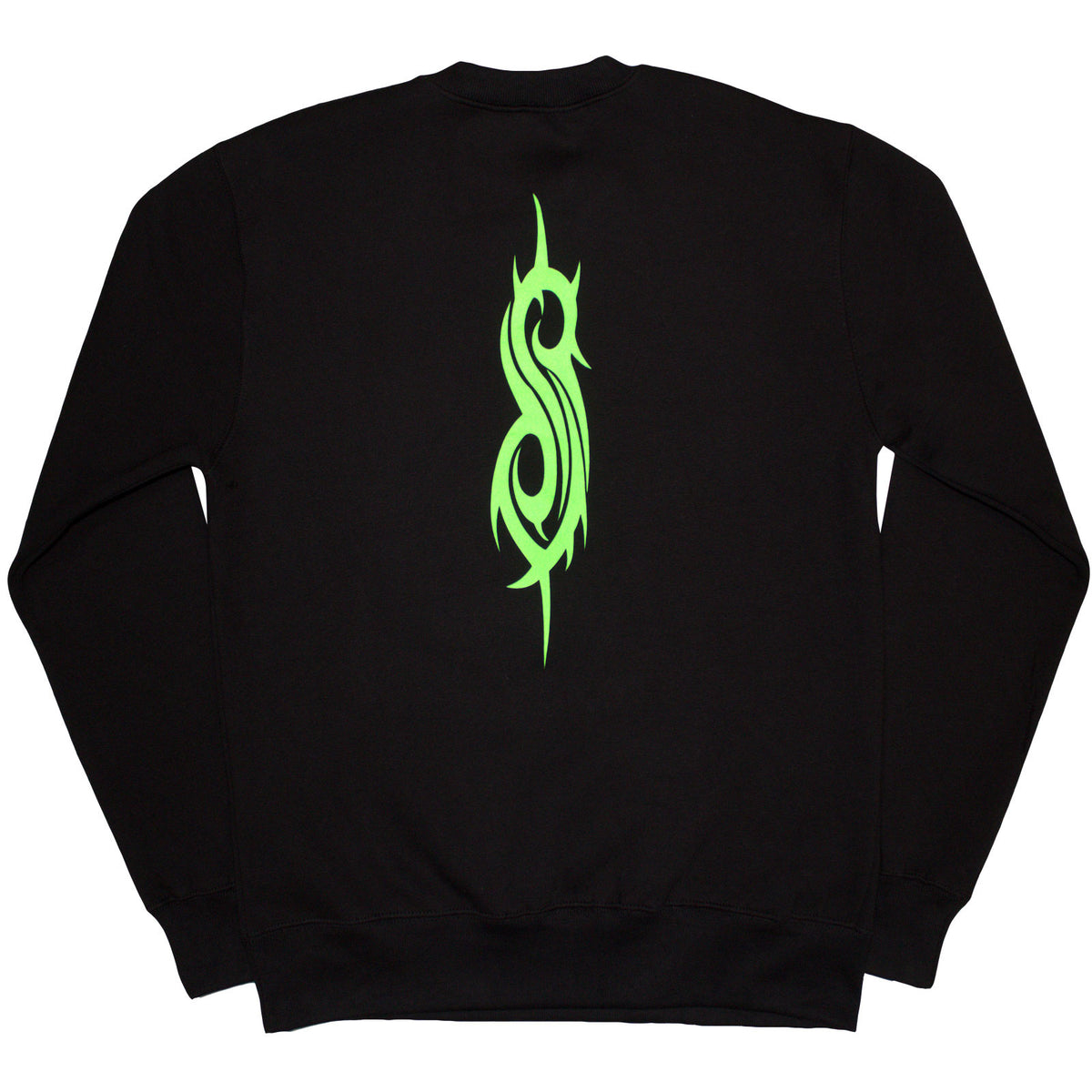 Slipknot Unisex Sweatshirt: Green Demon (Black) (Back Print & Oversized)