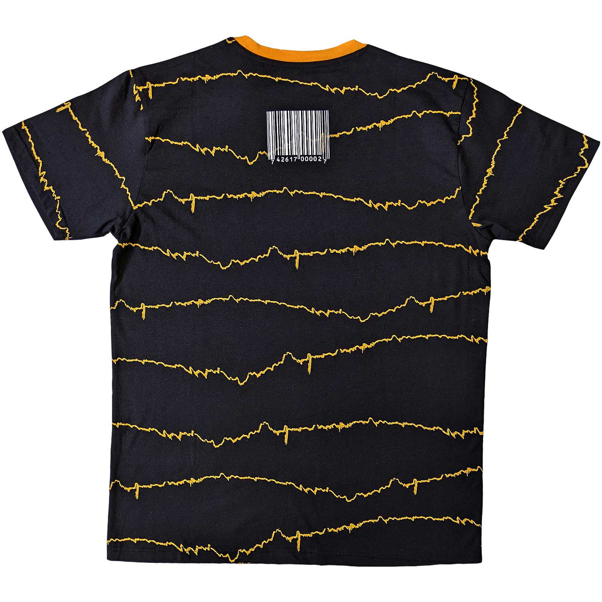Slipknot Unisex Ringer T-Shirt: The End, So Far Tribal-S & Barcode (Black) (Back Print)
