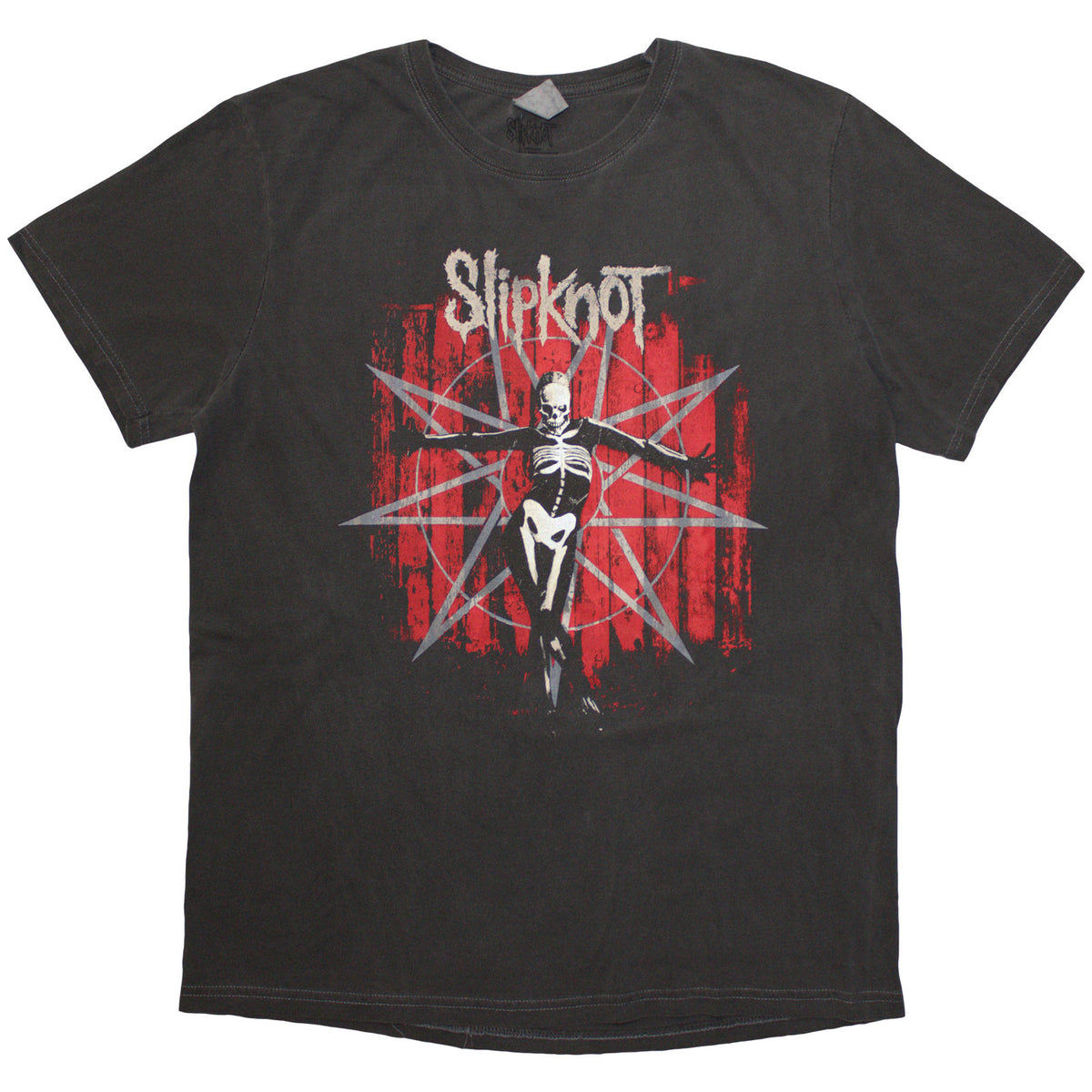 Slipknot Unisex T-Shirt: The Gray Chapter Star (Black Wash) (Back Print & Wash Collection)
