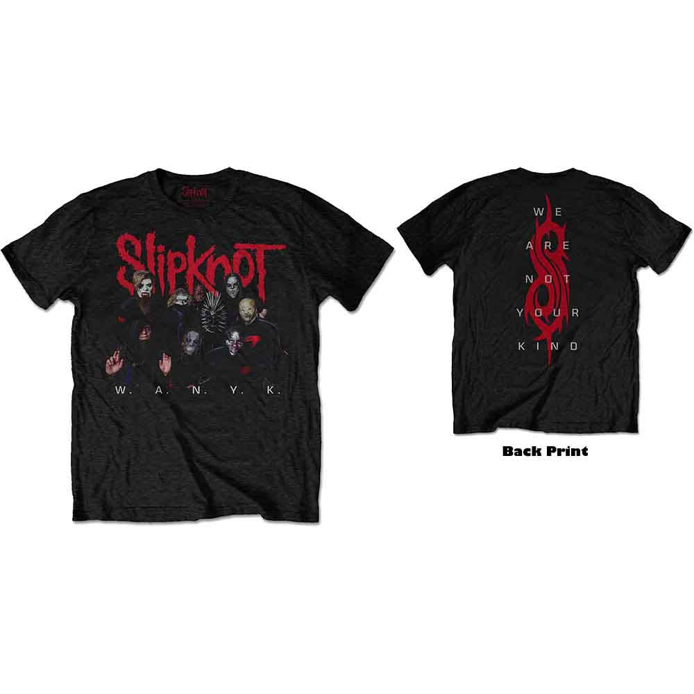 Slipknot: WANYK Logo Unisex T-Shirt (Black) (Back Print)