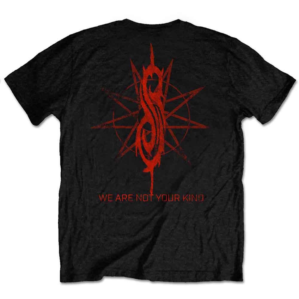 Slipknot: WANYK Red Patch Unisex T-Shirt (Black) (Back Print)
