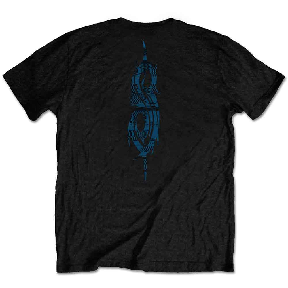Slipknot Unisex T-Shirt: WANYK Glitch Group (Black) (Back Print)