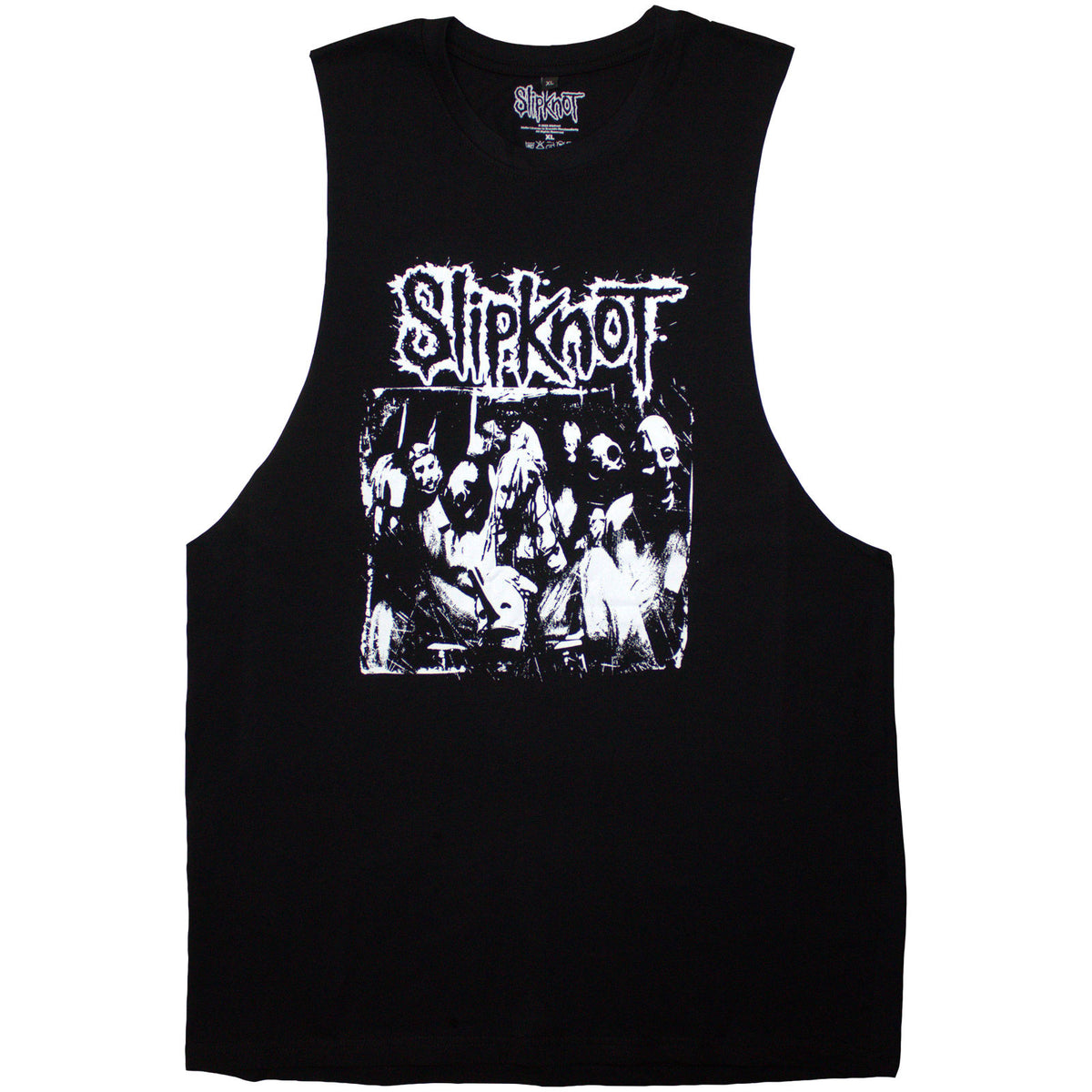 Slipknot Unisex Vest T-Shirt: Album Splatter (Black) (Back Print)