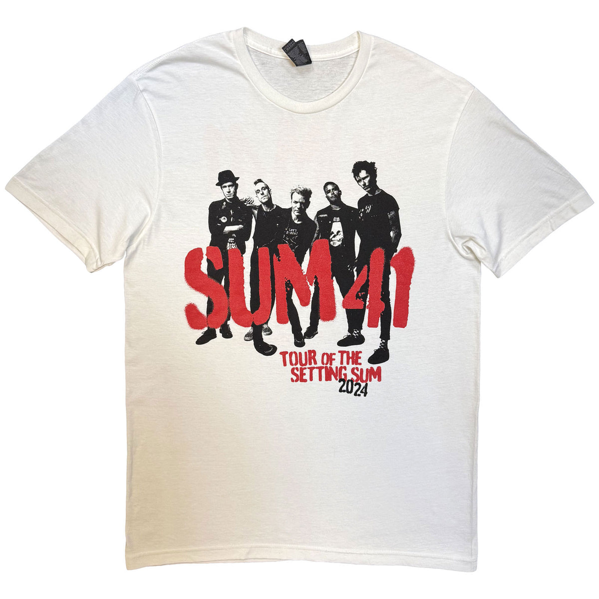 Sum 41 Unisex T-Shirt: Tour '24 Pt.2 Spray Paint (White) (Back Print) (Ex-Tour)