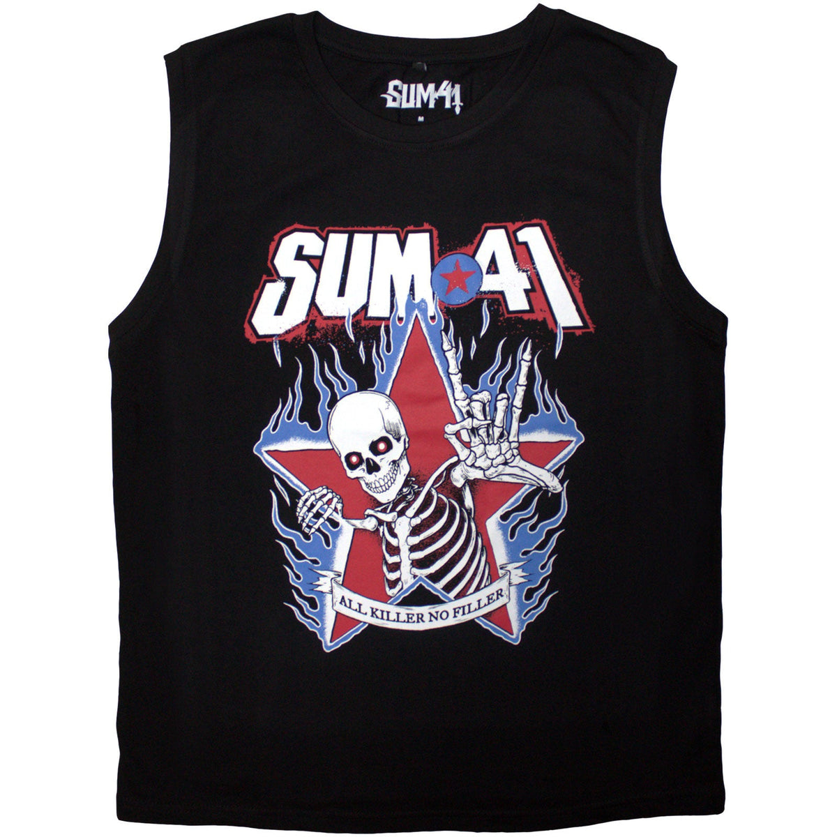 Sum 41: All Killer No Filler Skeleton Unisex Tank T-Shirt (Black)
