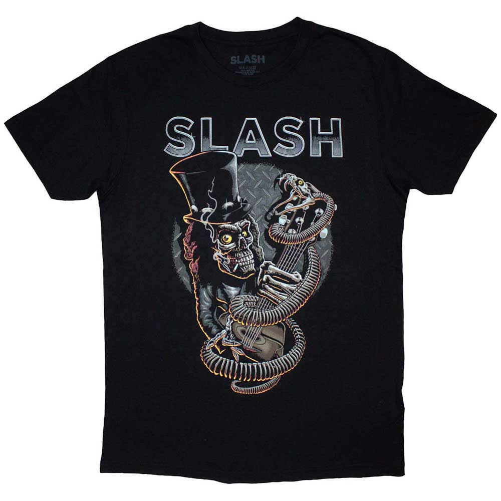 Slash: Skull Guitar Snake Unisex T-Shirt (Black)