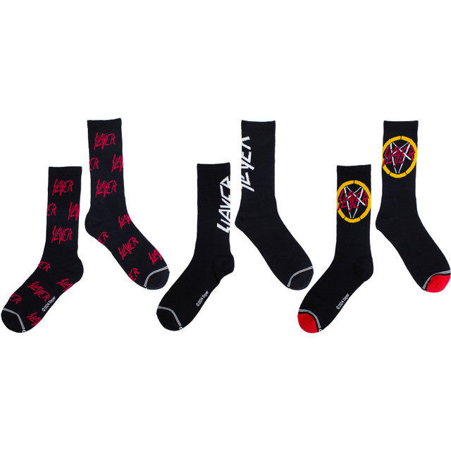 Slayer: Logos Unisex Sock Gift Box (UK Size 6.5 - 11)
