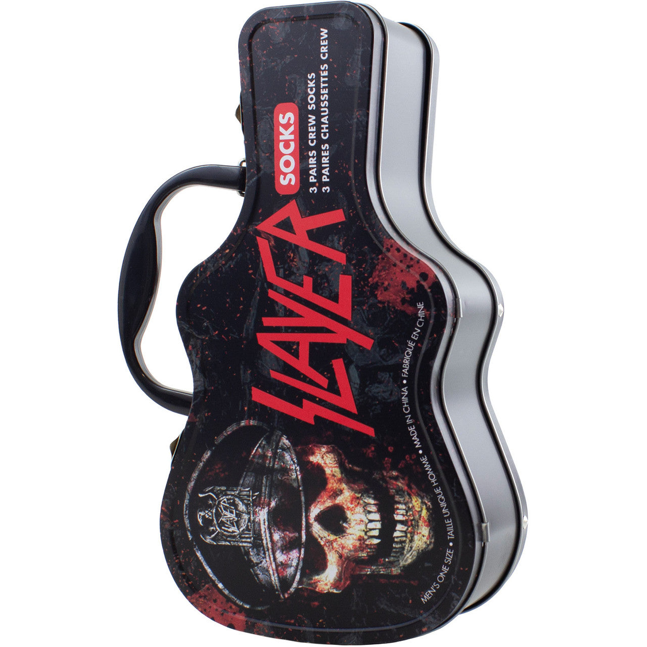 Slayer: Logos Unisex Sock Guitar Tin (UK Size 6.5 - 11)