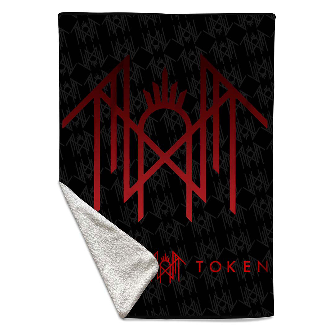 Sleep Token: Red Logo Sherpa Fleece Blanket (Multicolour)