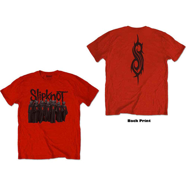 Slipknot: Choir Unisex T-Shirt (Red) (Back Print)