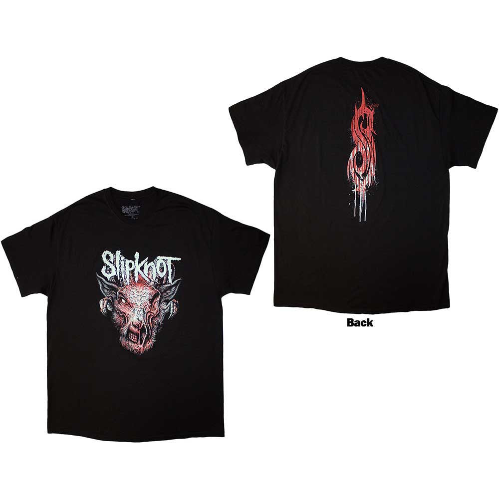 Slipknot: Infected Goat Unisex T-Shirt (Black) (Back Print)