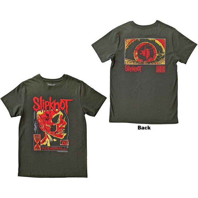 Slipknot: Zombie Unisex T-Shirt(Green) (Back Print)