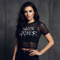 Alice Cooper: Dripping Logo Ladies Mesh Crop Top (Black)