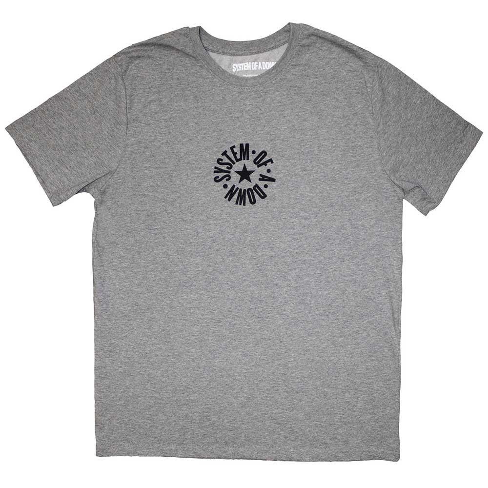 System Of A Down: Mini Circle Logo Unisex T-Shirt (Grey)