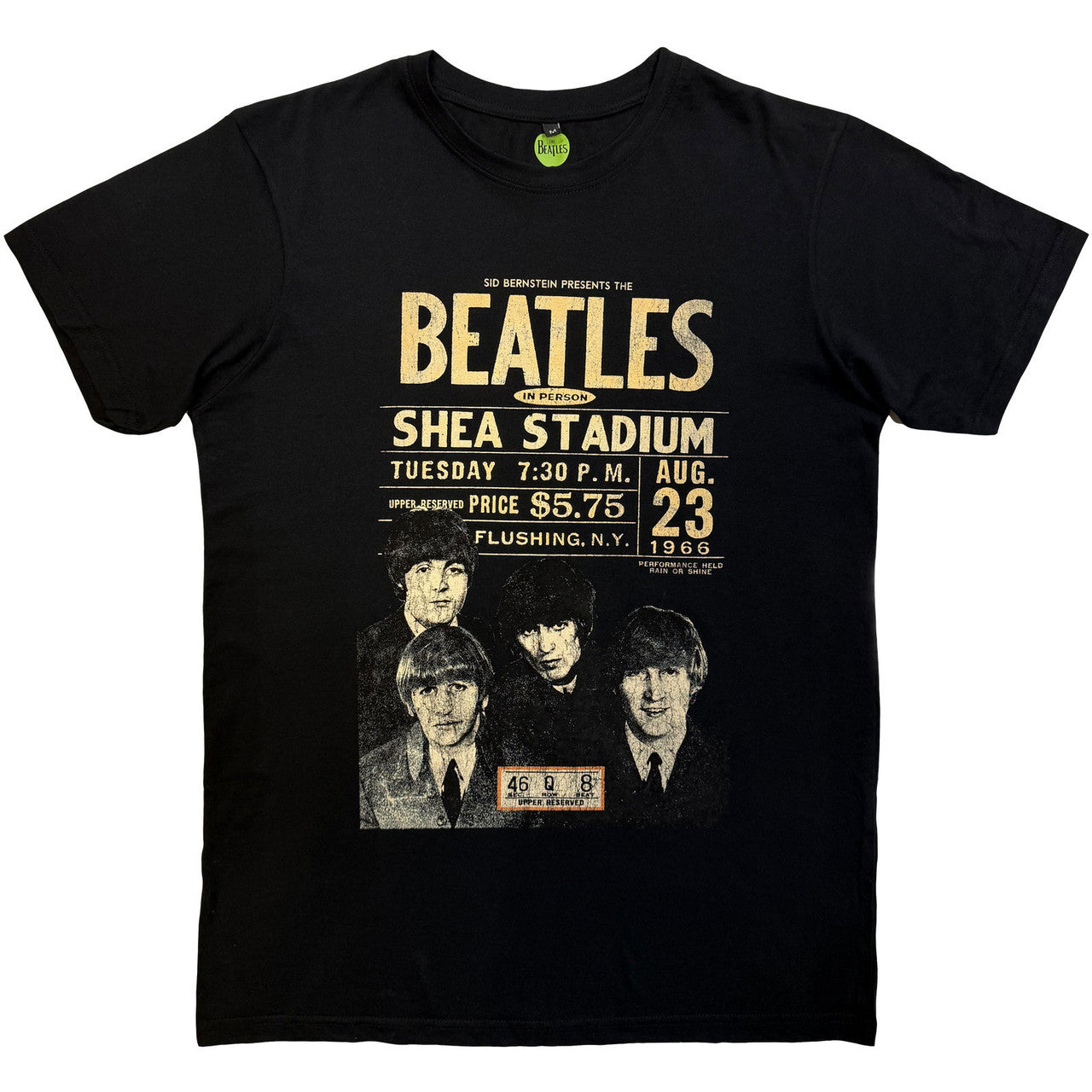 The Beatles: Shea '66 Unisex Premium Carbon T-Shirt (Black)