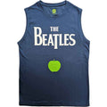 The Beatles: Drop T Logo & Apple Unisex Tank T-Shirt (Denim Blue)