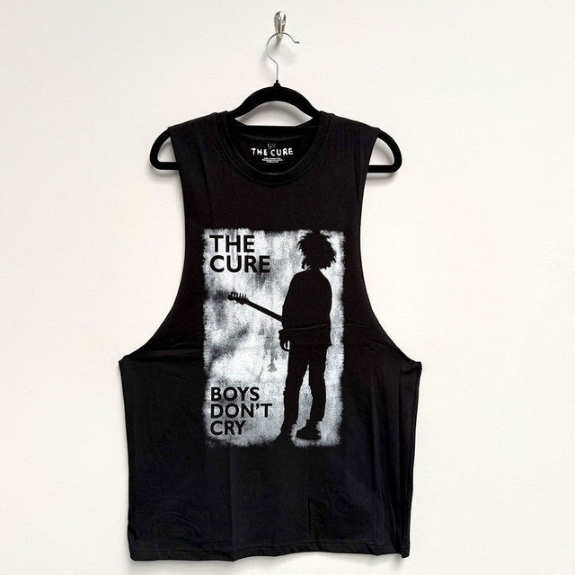 The Cure: Boys Don't Cry B&W Unisex Vest T-Shirt (Black)