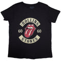 The Rolling Stones: Sixty Biker Tongue Ladies T-Shirt (Black) (Embellished)