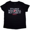 The Rolling Stones: Sixty It's only R&R but I like it Foiled Print Ladies T-Shirt (Black) (Embellished)