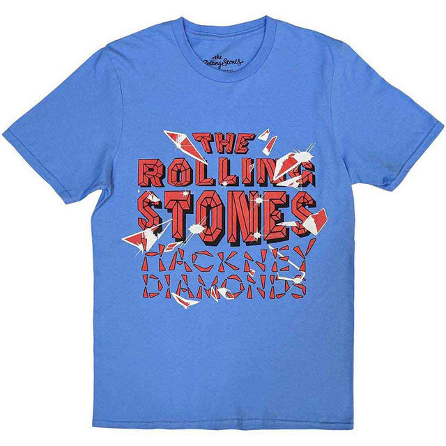 The Rolling Stones: Hackney Diamonds Shatter Unisex T-Shirt (Blue)