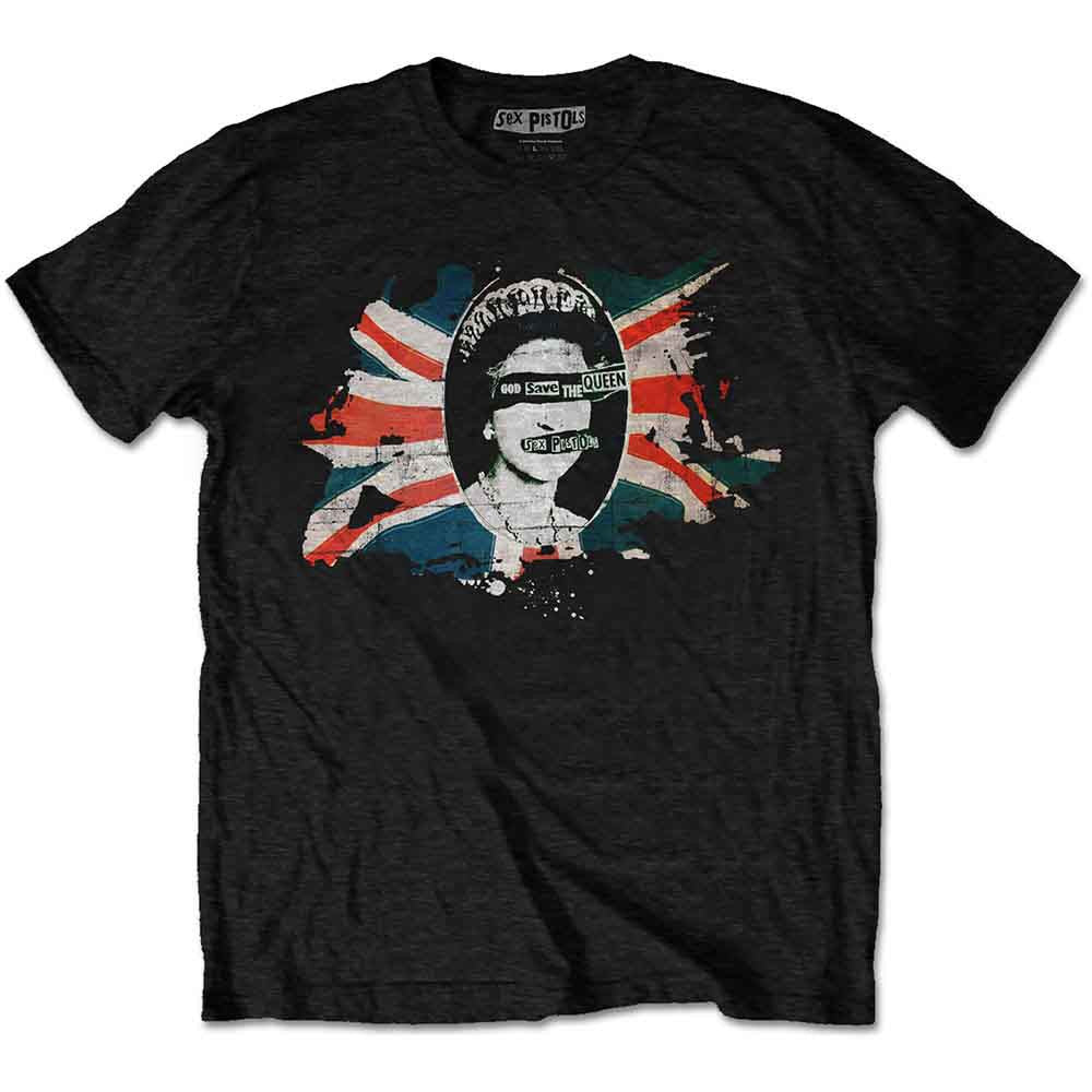 The Sex Pistols: God Save The Queen Flag Unisex T-Shirt (Black)