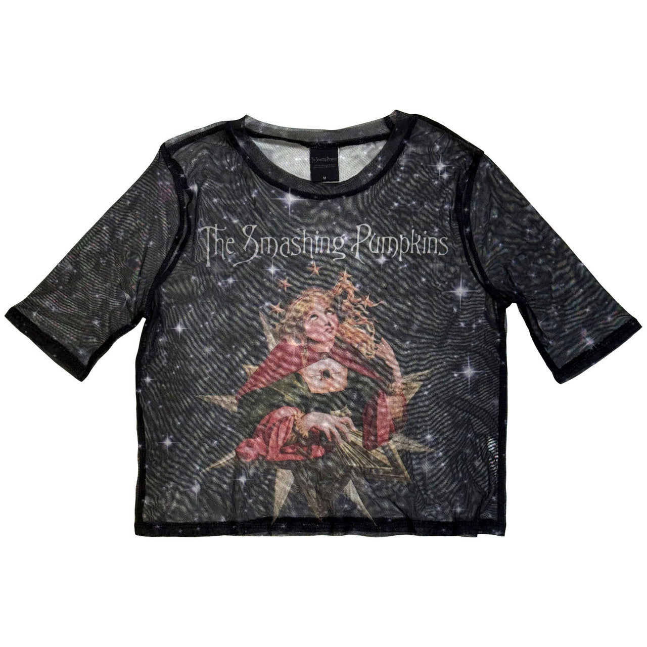 The Smashing Pumpkins: Mellon Collie Art 3 Ladies Mesh Crop Top (Black)
