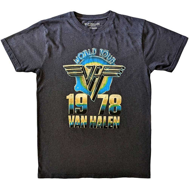 Van Halen: World Tour '78 2 Unisex T-Shirt (Black)