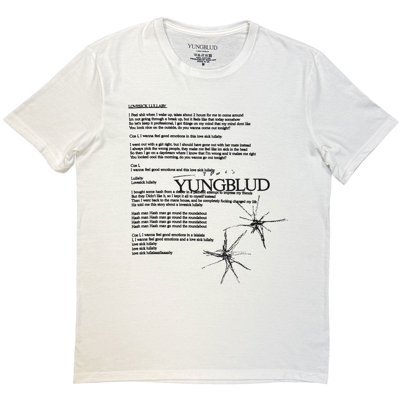 Yungblud: Lovesick Lullaby Unisex T-Shirt (White)