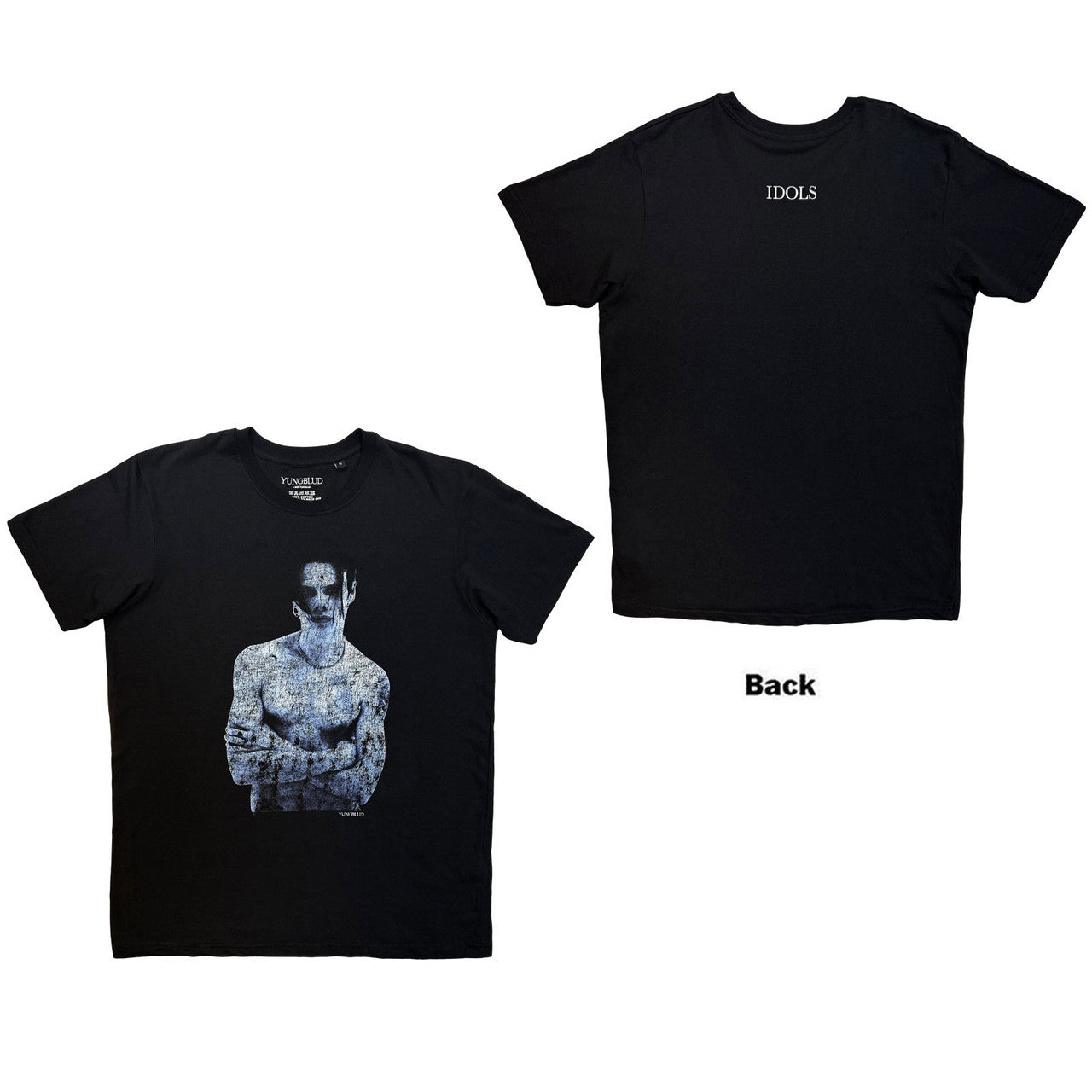 Yungblud: Portrait Unisex T-Shirt (Black) (Back Print)
