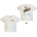 Lewis Capaldi Unisex T-Shirt Flowers UK Tour '25 (White) (Back Print) (Ex-Tour)