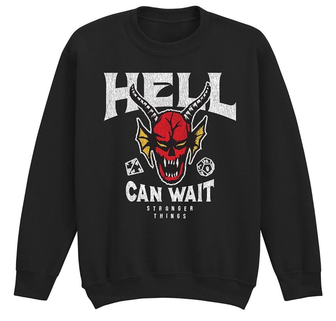 Official Stranger Things Hell Can Wait Sweatshirt | Netflix