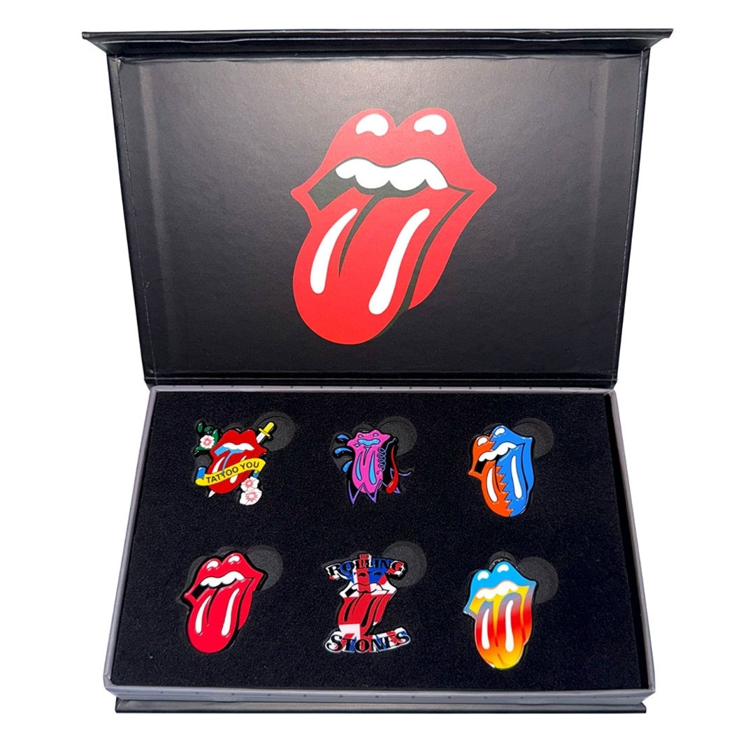 The Rolling Stones - Tongues Evolution 1 Pin Badge Set (Official Licensed)