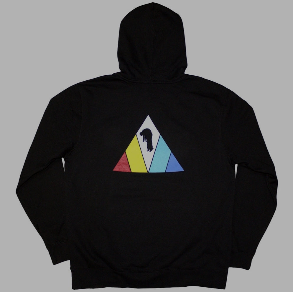 Official Licensed Imagine Dragons 'Triangle Logo' Pullover Hoodie - Unisex Black Front/Back/Sleeve Print