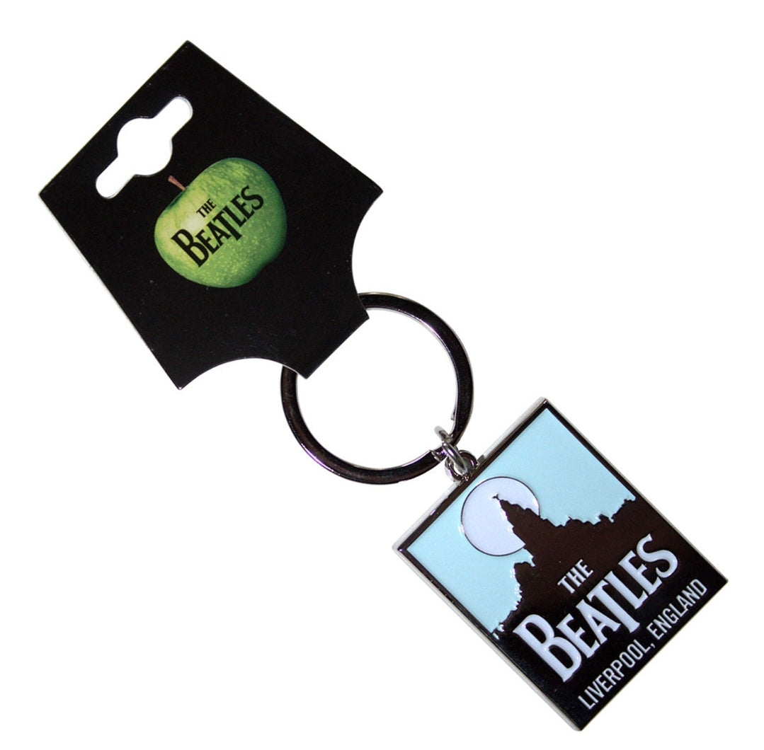 The Beatles 'Liverpool Skyline' Keychain – Official Licensed Nickel Plated Metal Keyring