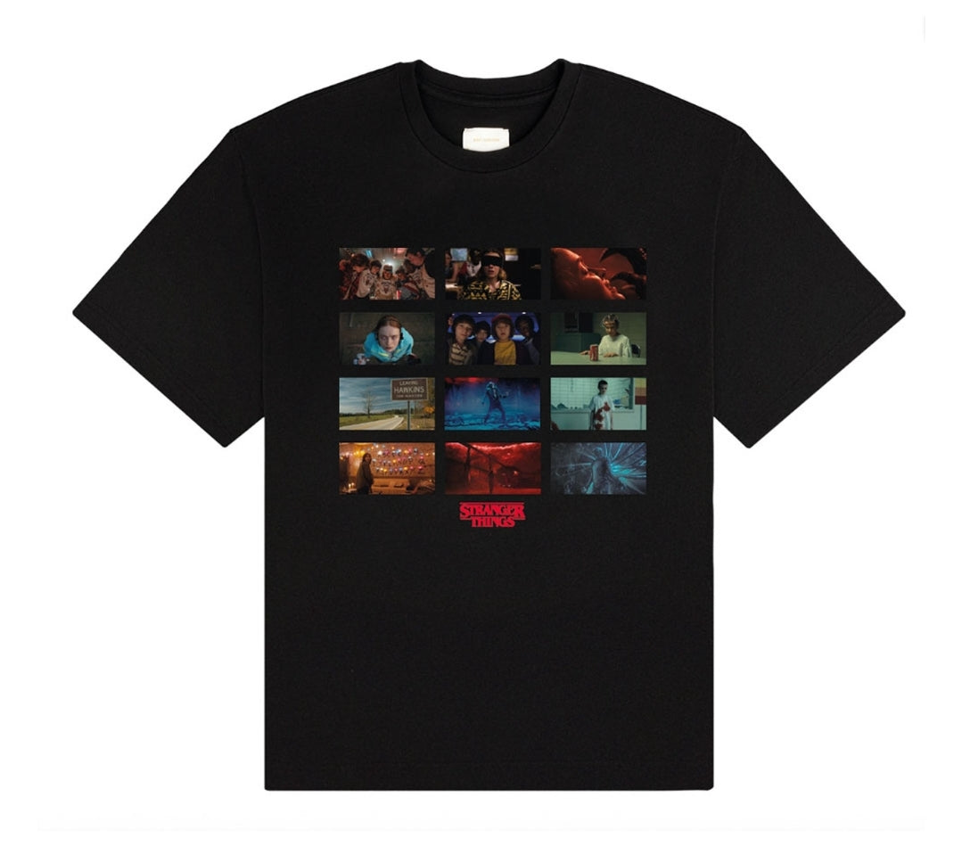 Official Stranger Things Hawkins Power & Light Collage Tee | Netflix
