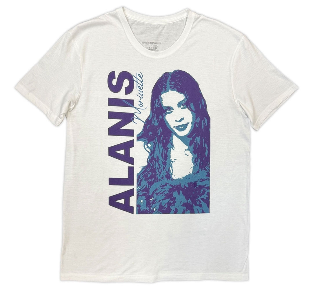 Official Alanis Morissette Portrait Photo T-Shirt – White (Unisex)