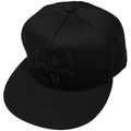 Official Licensed Wu-Tang Clan 'Black Logo' Snapback Cap - Unisex Black Embroidered Front