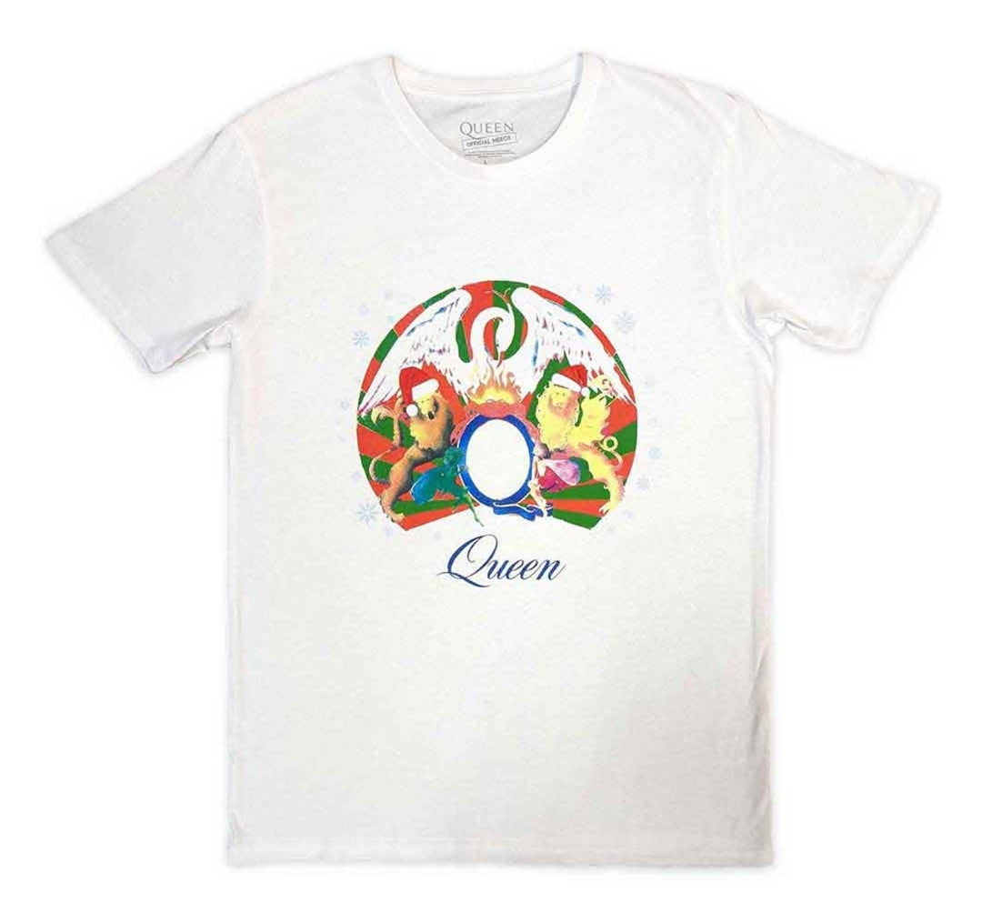 Queen - Snowflake Crest T-Shirt White (Official Licensed)
