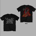 Official Licensed Yungblud 'Weird Flaming Skeletons' T-Shirt - Unisex Black Front & Back Print