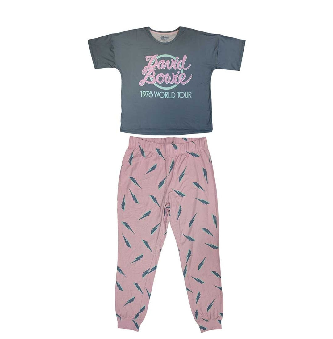 Official David Bowie '1978 World Tour' Short-Sleeve Pyjamas - Last Chance! | Glam Rock Christmas Eve Box PJ's