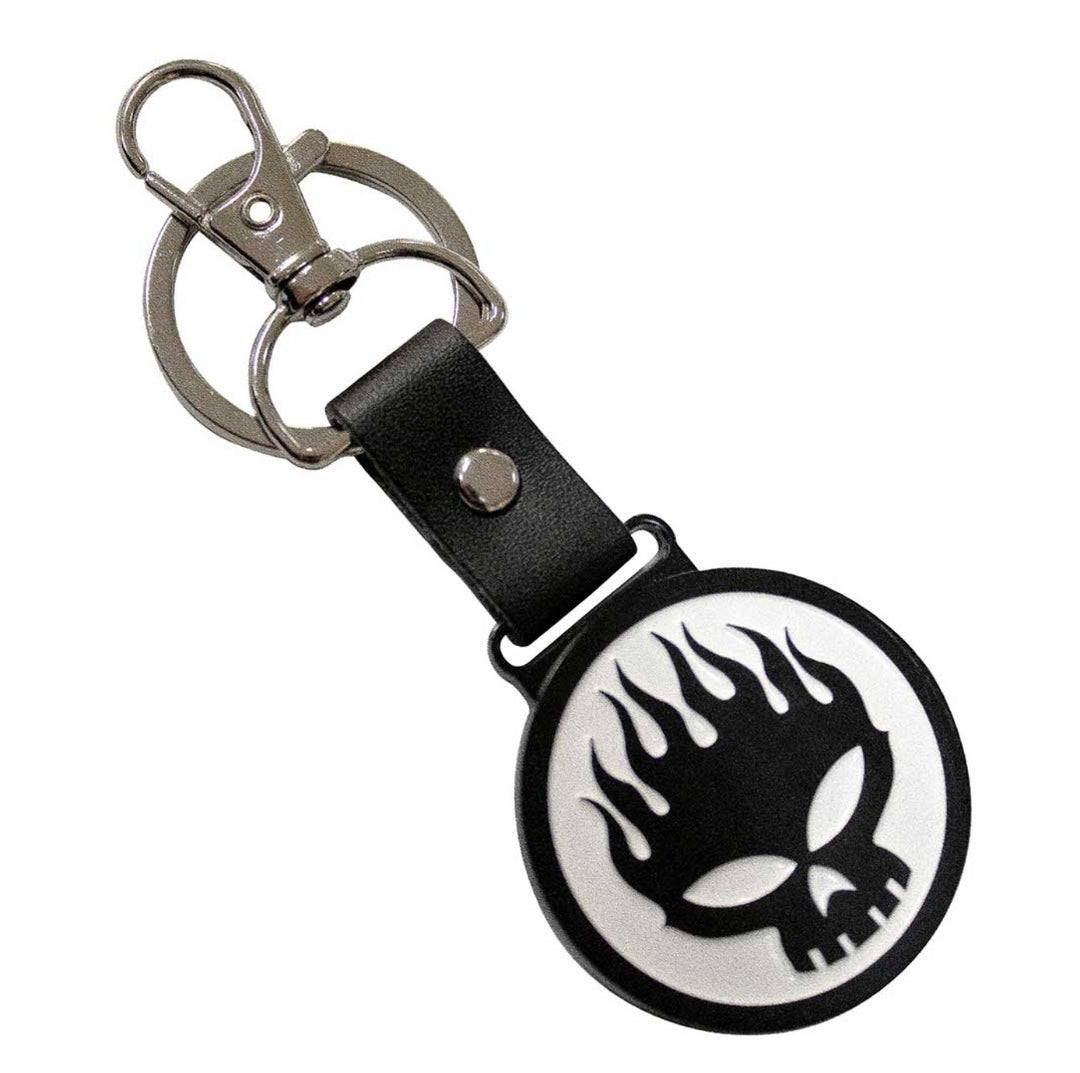 The Offspring Skull Keychain – Official Licensed Black Dye Coated Metal Keyring