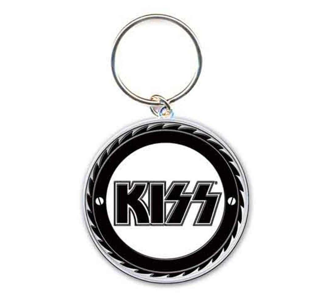 KISS Buzzsaw Keychain – Official Licensed Die-Cut Enamel Metal Keyring