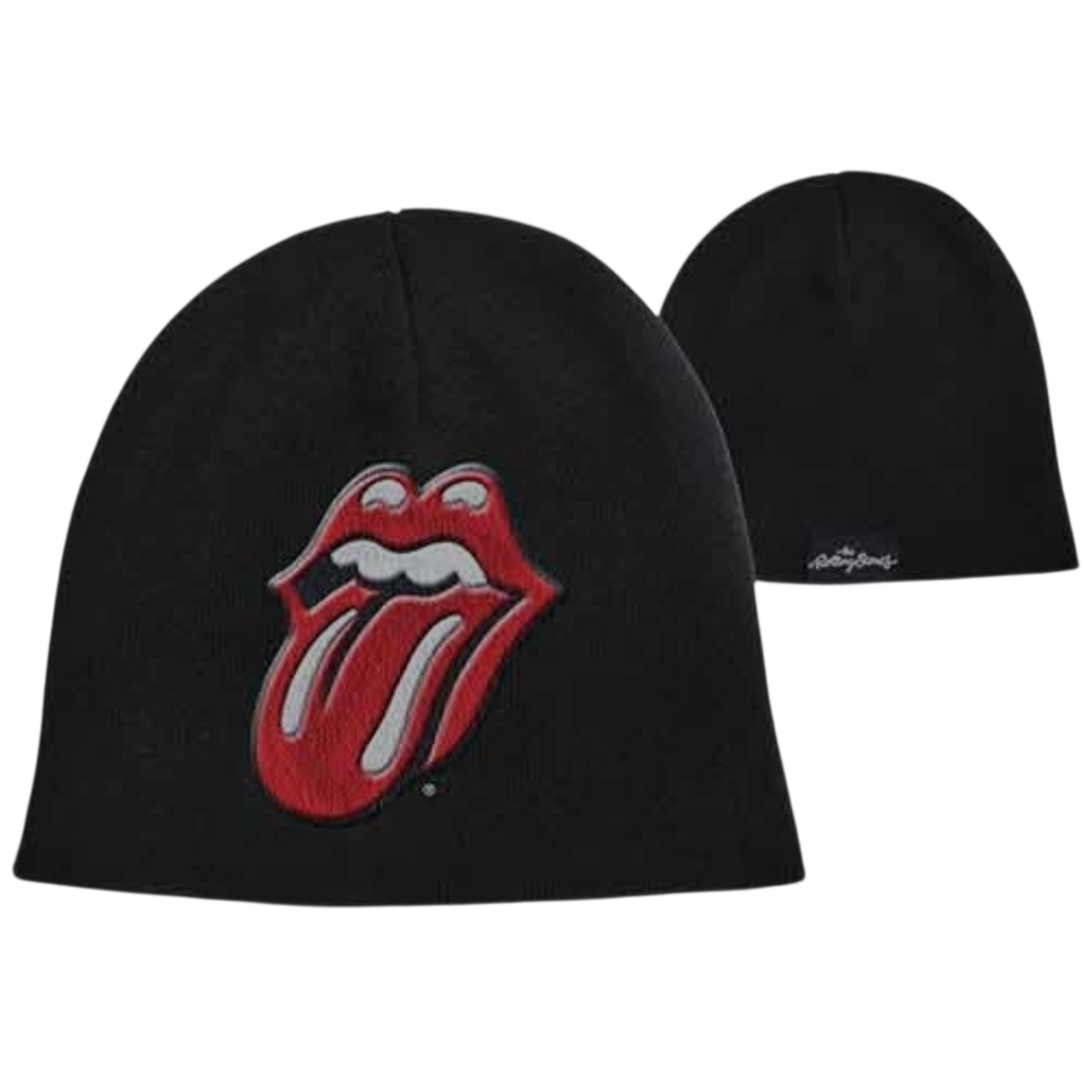 The Rolling Stones ‘Classic Tongue’ Black Beanie – Official Licensed Unisex Hat