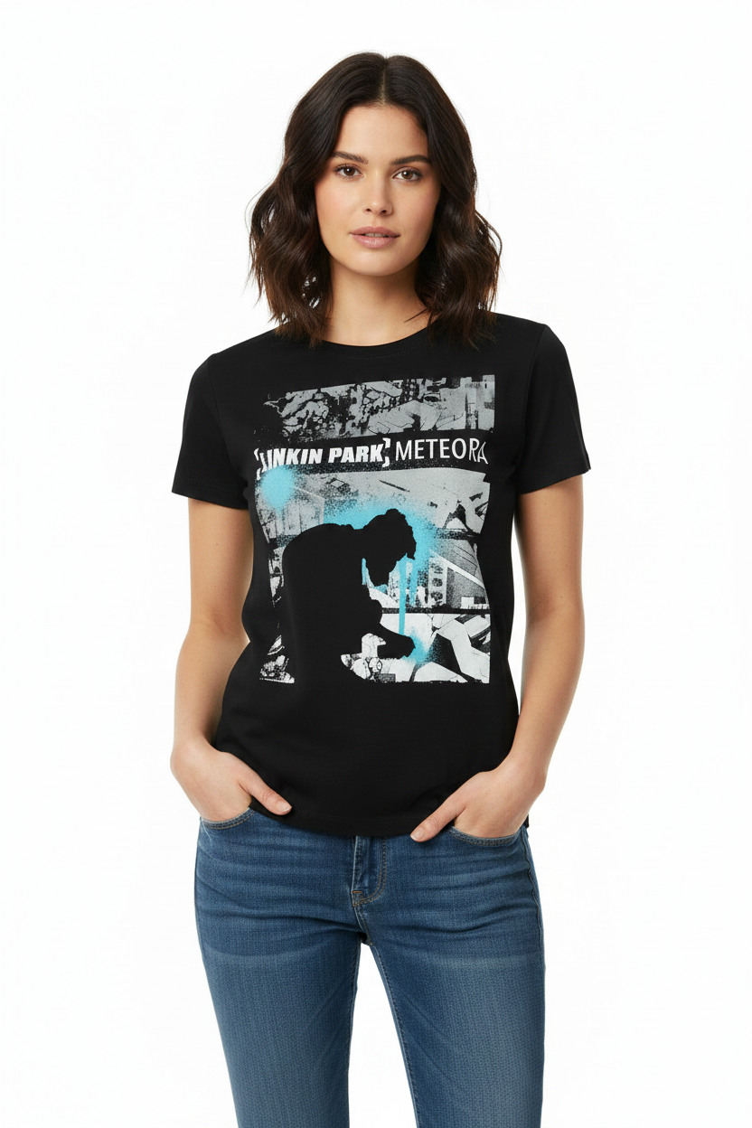 Linkin Park Meteora Drip Collage T-Shirt | Official Licensed Band Merch | Black Unisex Cotton Tee