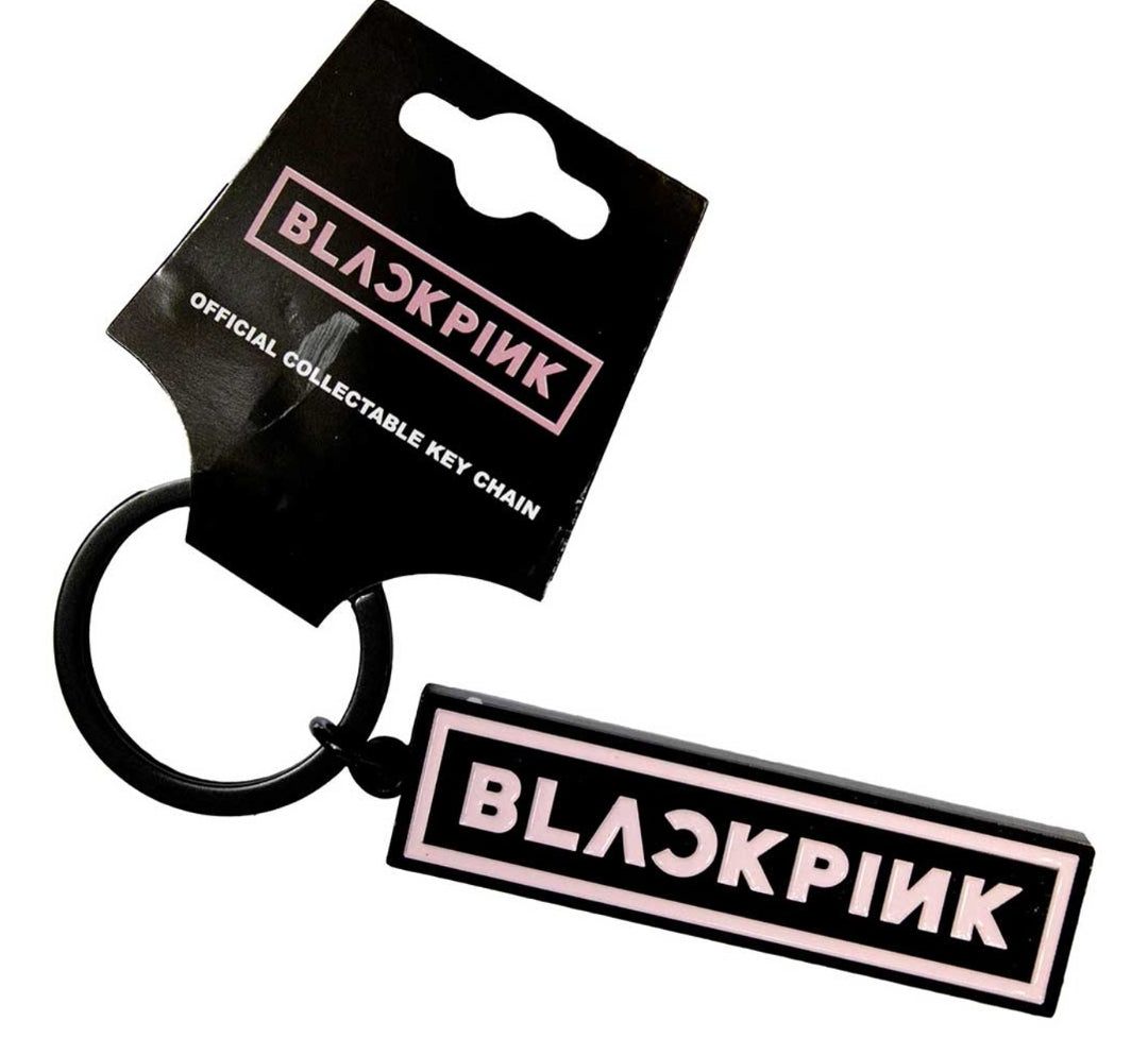 BLACKPINK Logo Keychain – Official Licensed Black Dye Coated Metal Keyring